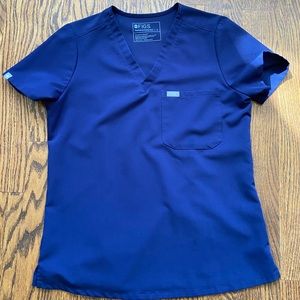 NAVY- women's Figs scrub top Catarina- One-Pocket Scrub Top - Size Small